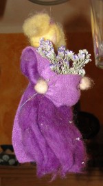 Lavendelfee aus Filzwolle für ätherische Öle